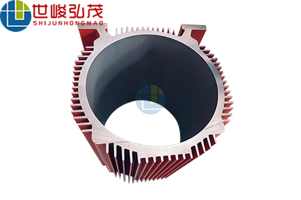 新能源汽車擠壓風(fēng)冷電機外殼鋁型材2